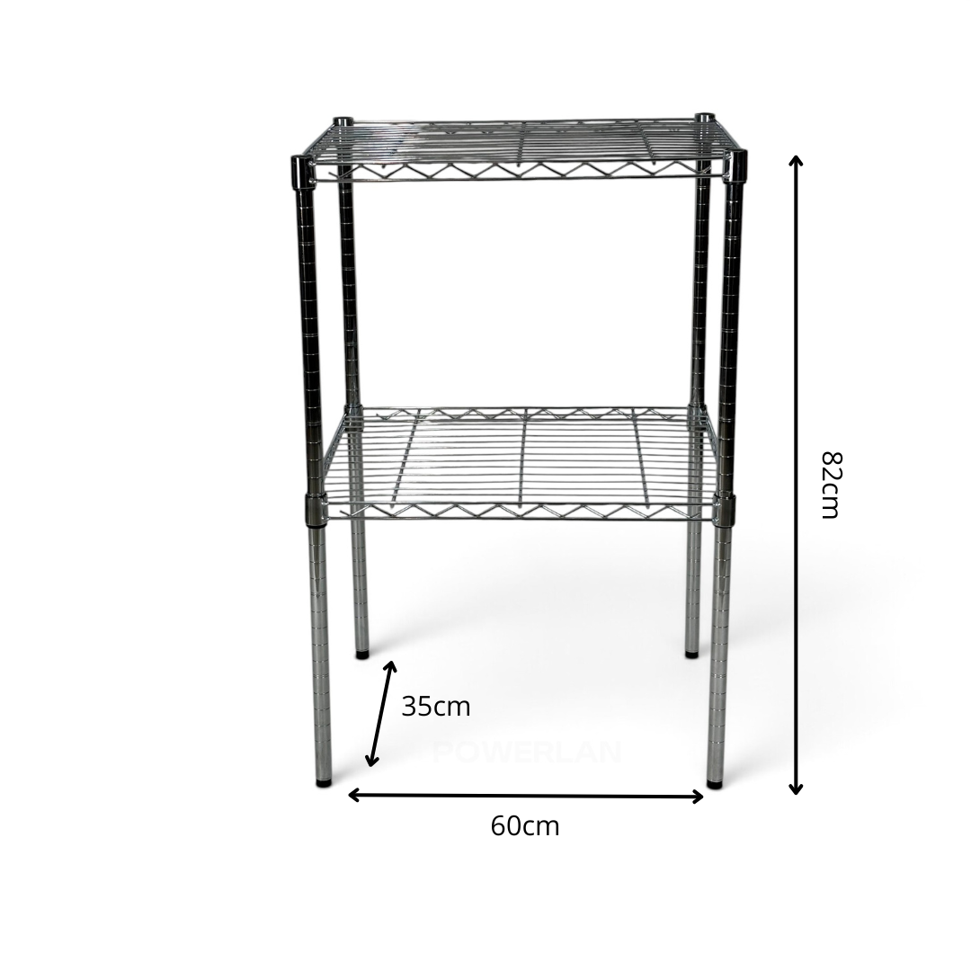 Scaffale Metallika H 82cm – 2 Ripiani 60×35 cm