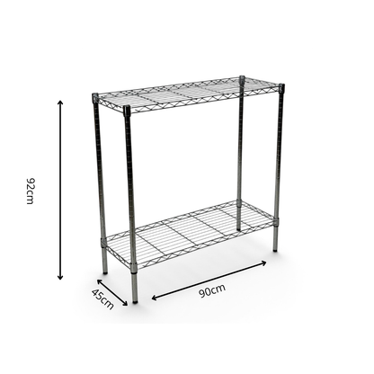 Scaffale Metallika H 92cm  – 2 Ripiani 90×45 cm