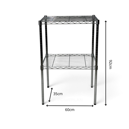 Scaffale Metallika H 92cm  – 2 Ripiani 60×35 cm