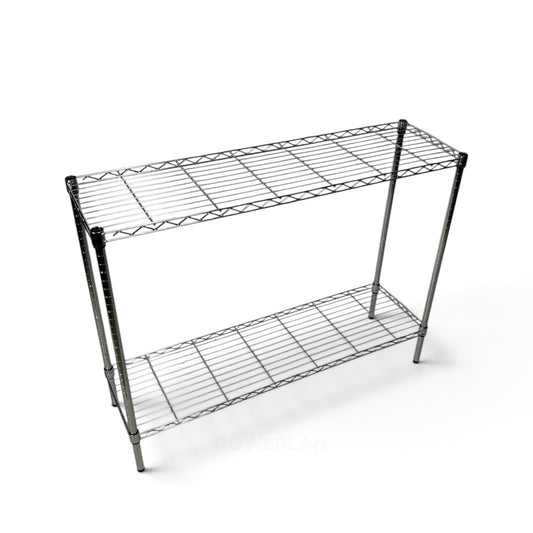 Scaffale Metallika H 102cm  – 2 Ripiani 122×35 cm
