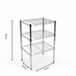 Scaffale Metallika H 82cm  – 3 Ripiani 75×35 cm