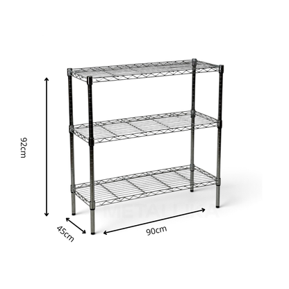 Scaffale Metallika H 92cm  – 3 Ripiani 90×45 cm