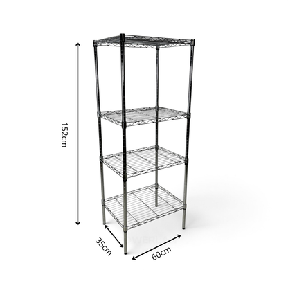 Scaffale Metallika H 152cm  – 4 Ripiani 60×35 cm