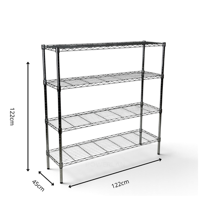 Scaffale Metallika H 122cm  – 4 Ripiani 122×45 cm
