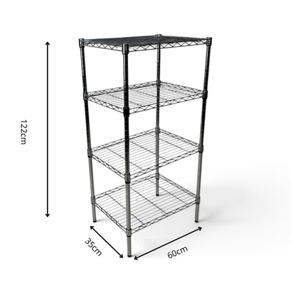 Scaffale Metallika H 122cm  – 4 Ripiani 60×35 cm
