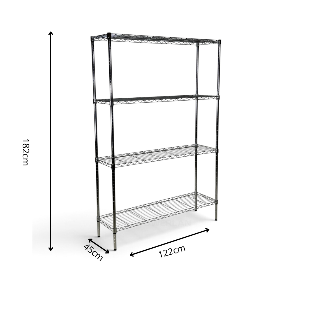 Scaffale Metallika H 182cm  – 4 Ripiani 122×45 cm