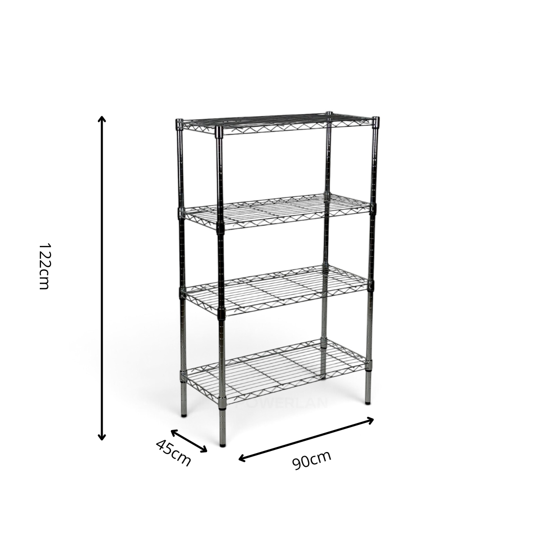 Scaffale Metallika H 122cm  – 4 Ripiani 90×45 cm
