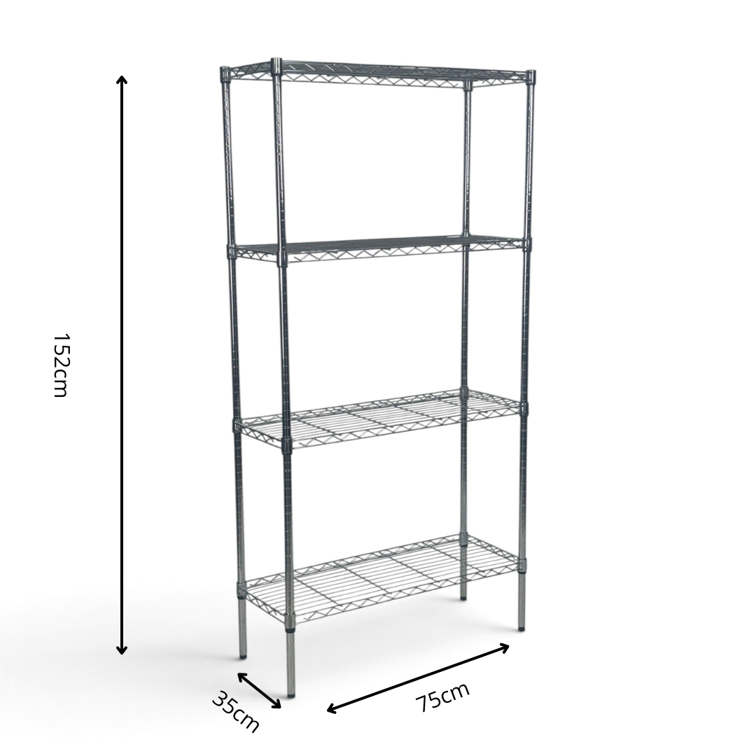 Scaffale Metallika H 152cm  – 4 Ripiani 75×35 cm