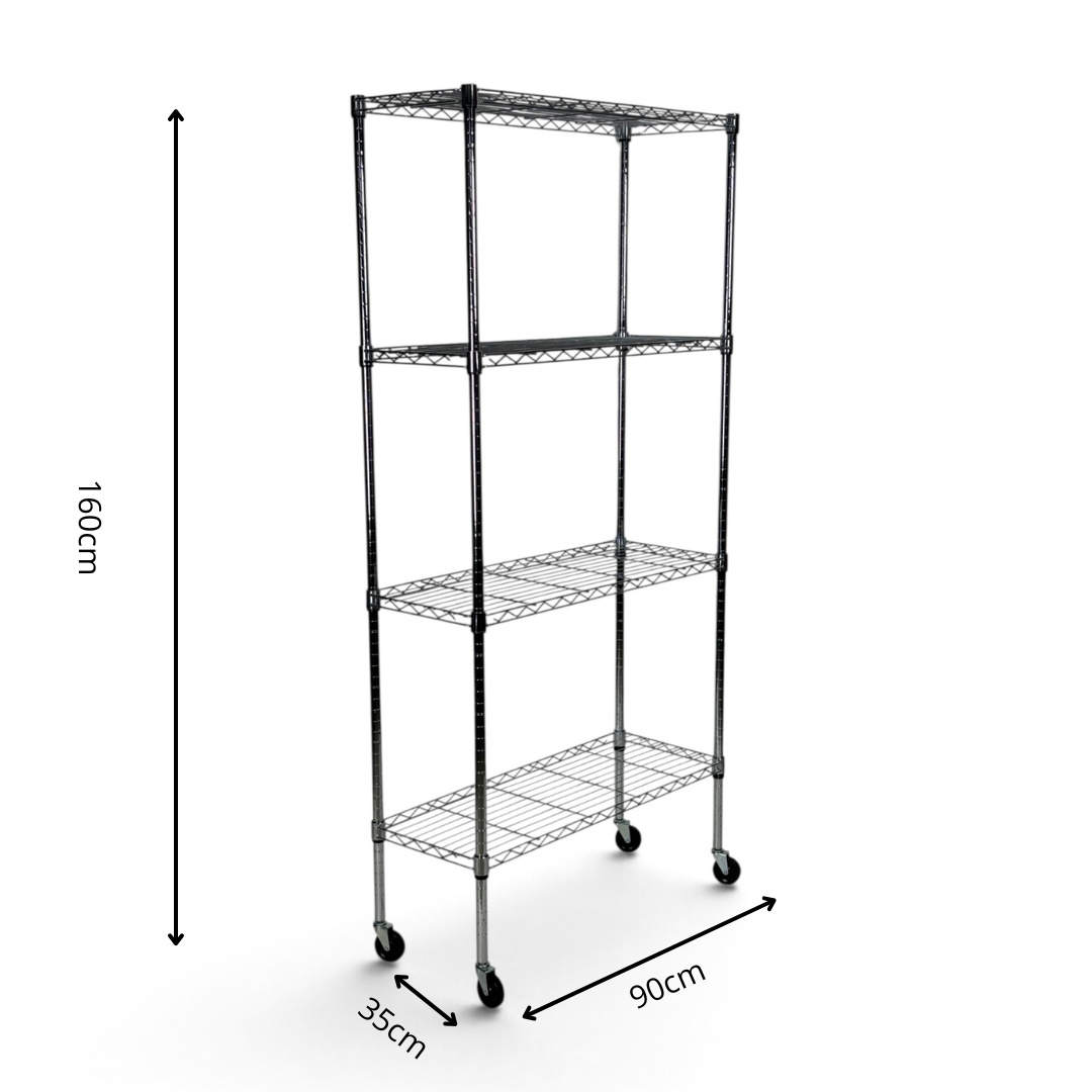 Scaffale Metallika H 152cm  – 4 Ripiani 90×35 cm