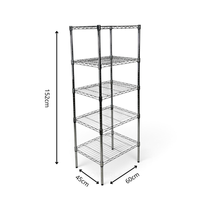 Scaffale Metallika H 182cm  – 5 Ripiani 60×45 cm