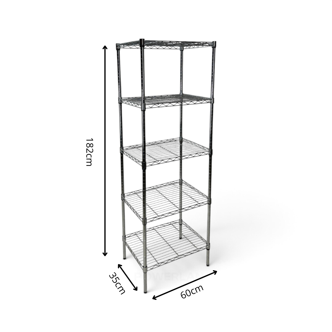 Scaffale Metallika H 182cm  – 5 Ripiani 60×35 cm