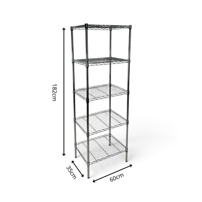 Scaffale Metallika H 182cm  – 5 Ripiani 60×35 cm