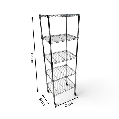 Scaffale Metallika H 182cm  – 5 Ripiani 60×35 cm