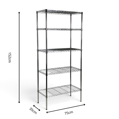 Scaffale Metallika H152cm – 5 Ripiani 75×35 cm