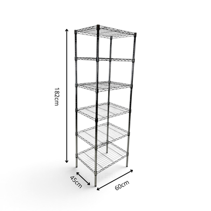 Scaffale Metallika H 182cm  – 6 Ripiani 60×45 cm