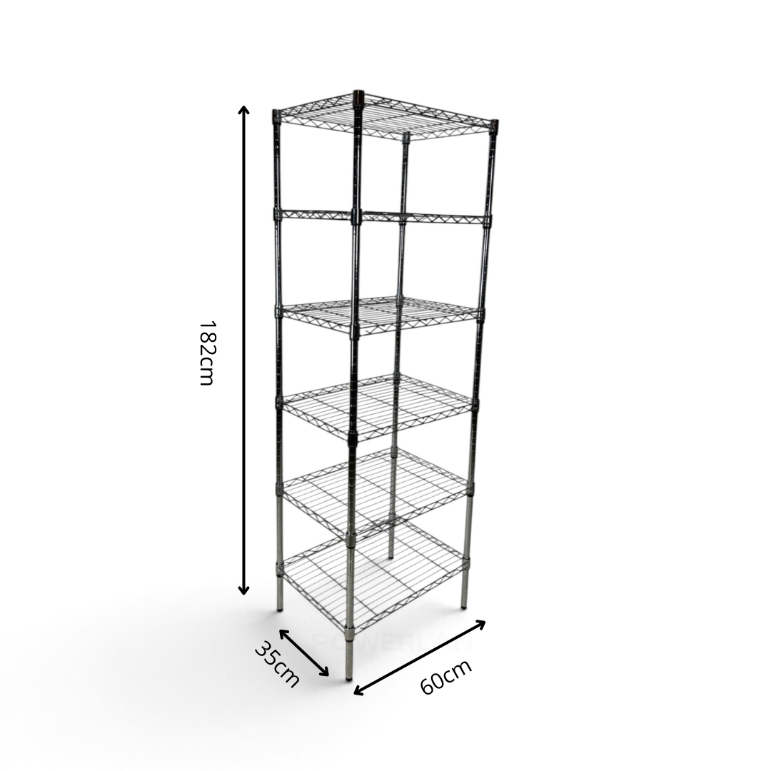 Scaffale Metallika H 182cm  – 6 Ripiani 60×35 cm
