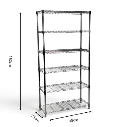 Scaffale Metallika H 152cm  – 6 Ripiani 90×35 cm