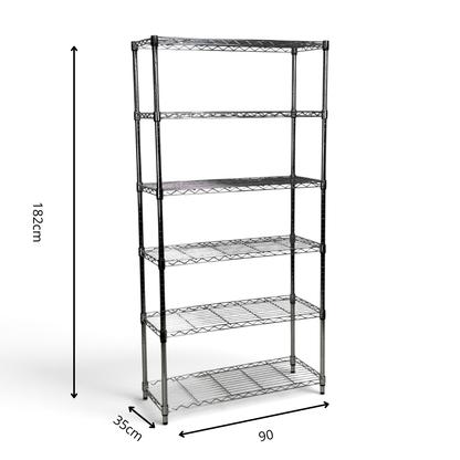 Scaffale Metallika H 182cm  – 6 Ripiani 90×35 cm
