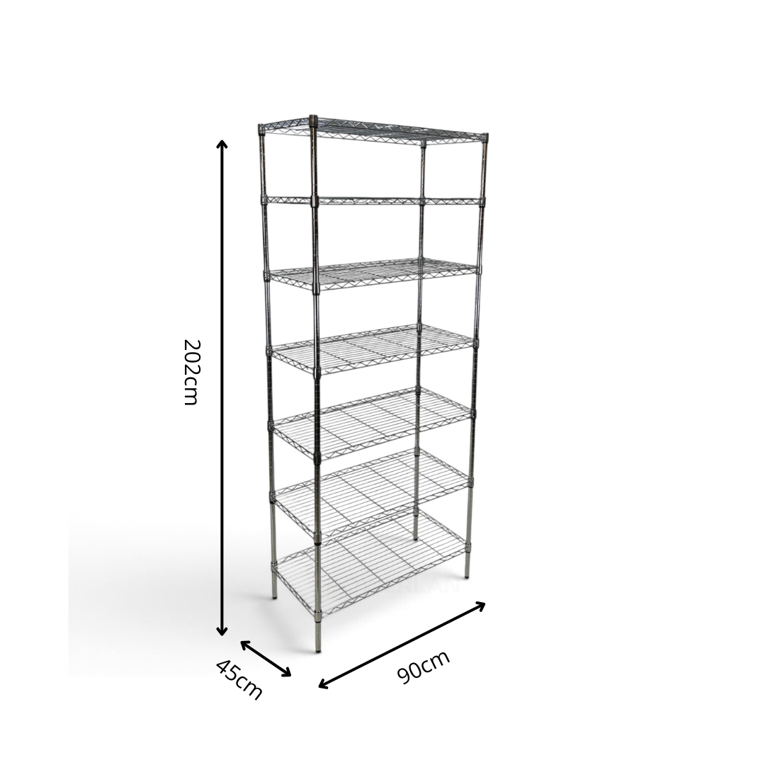 Scaffale Metallika H 202cm  – 7 Ripiani 90×35 cm
