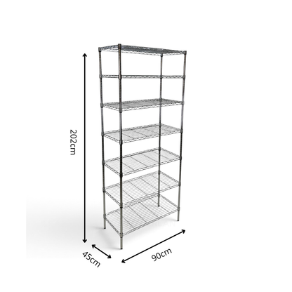 Scaffale Metallika H 202cm  – 7 Ripiani 90×35 cm