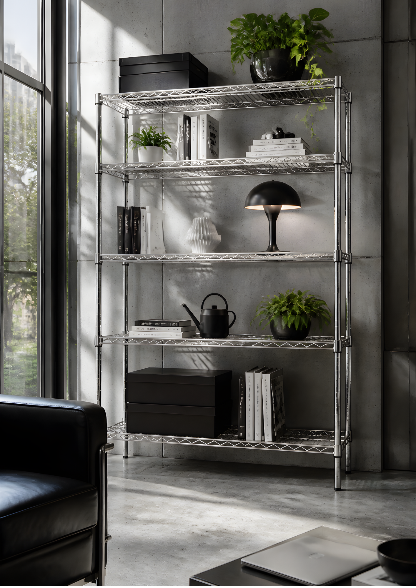 Scaffale Metallika H 202cm  – 5 Ripiani 90×45 cm