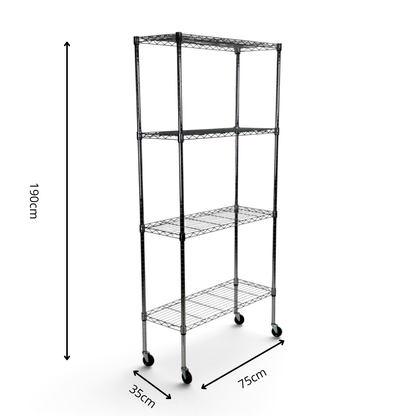 Scaffale Metallika H182cm  – 4 Ripiani 75×35 cm