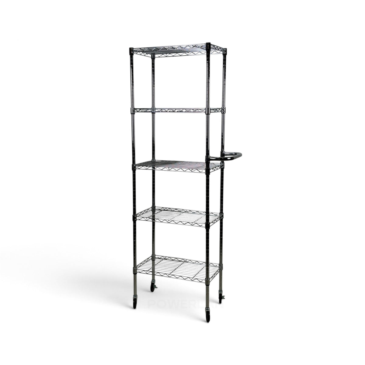 Carrello Metallika con Ruote – 5 Ripiani Grigliati Slim Salvaspazio