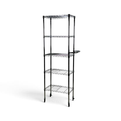 Carrello Metallika con Ruote – 5 Ripiani Grigliati Slim Salvaspazio